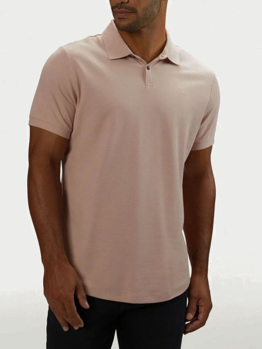 Cuts Clothing Short Sleeve Curve Hem Polo Pima Cotton Shirt Large